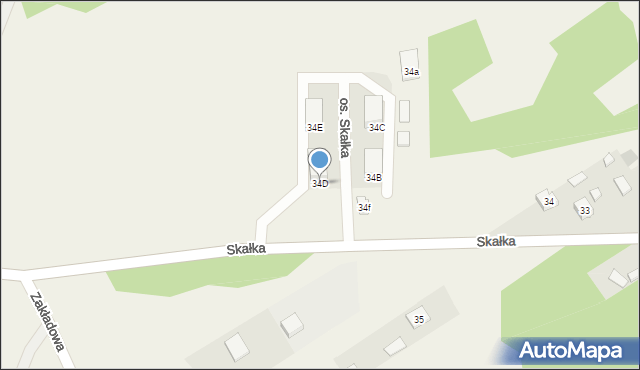 Gałęzice, Skałka, 34D, mapa Gałęzice
