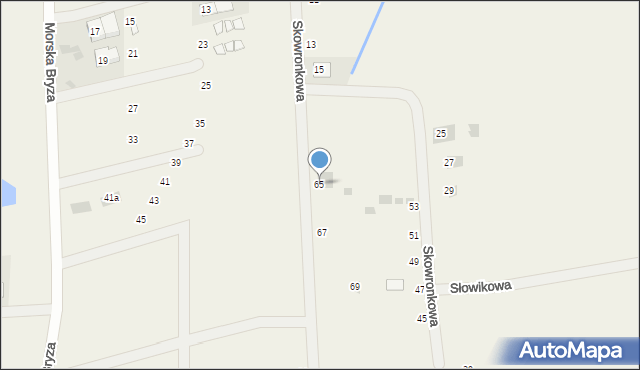 Gąski, Skowronkowa, 65, mapa Gąski