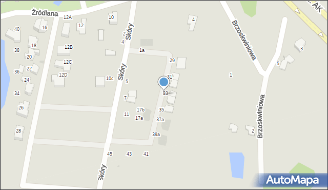 Gdańsk, Skóry Krzysztofa, prof., 33b, mapa Gdańska