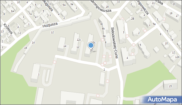 Gdynia, Skłodowskiej-Curie Marii, 10a, mapa Gdyni