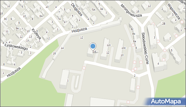 Gdynia, Skłodowskiej-Curie Marii, 14a, mapa Gdyni