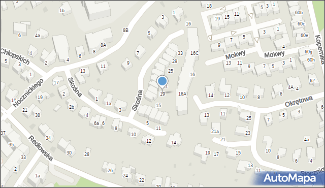 Gdynia, Skośna, 19, mapa Gdyni