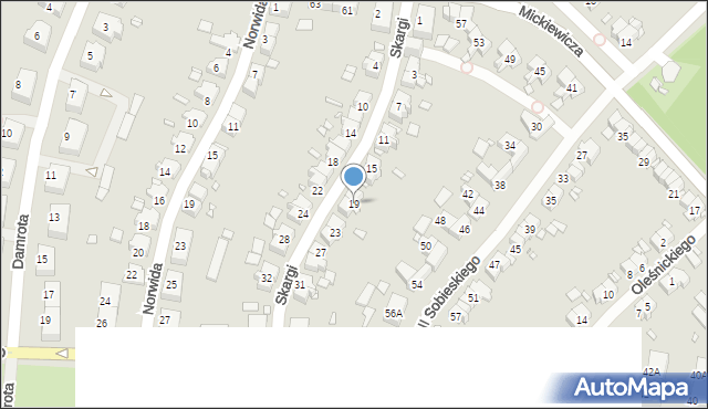 Gliwice, Skargi Piotra, ks., 19, mapa Gliwic