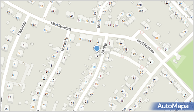 Gliwice, Skargi Piotra, ks., 4, mapa Gliwic