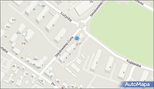 Gliwice, Skłodowskiej-Curie Marii, 12, mapa Gliwic