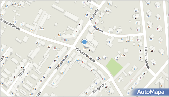 Gliwice, Skowrońskiego Aleksandra, 16, mapa Gliwic