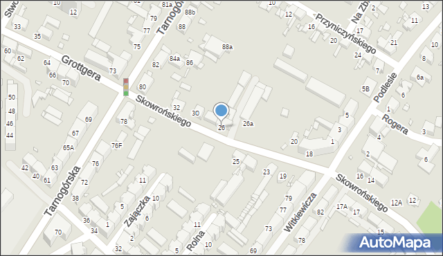 Gliwice, Skowrońskiego Aleksandra, 26, mapa Gliwic