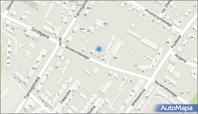 Gliwice, Skowrońskiego Aleksandra, 28, mapa Gliwic