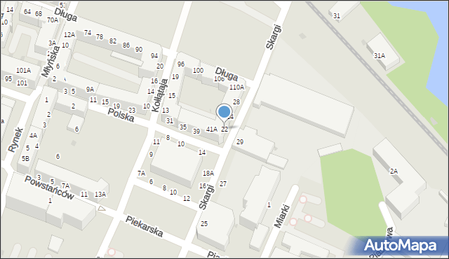 Głogów, Skargi Piotra, ks., 22, mapa Głogów