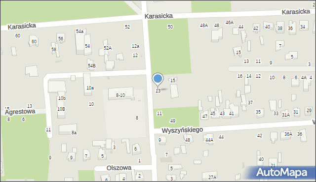 Głowno, Skokowskiego Juliana, gen., 13, mapa Głowno