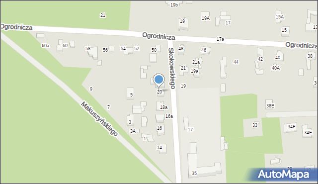 Głowno, Skokowskiego Juliana, gen., 20, mapa Głowno