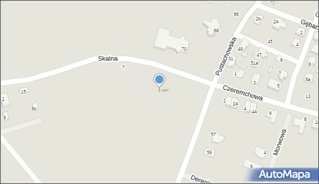 Gniezno, Skalna, 3a, mapa Gniezna