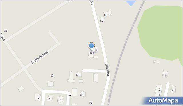 Gniezno, Skrajna, 8aa, mapa Gniezna