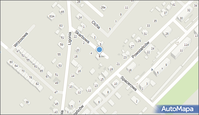 Gogolin, Skarbowa, 6b, mapa Gogolin