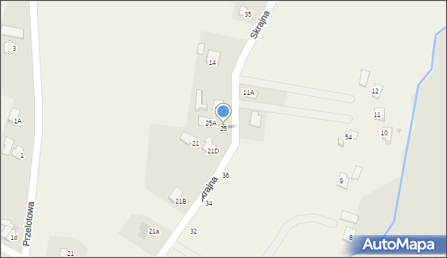 Goleszów, Skrajna, 25, mapa Goleszów