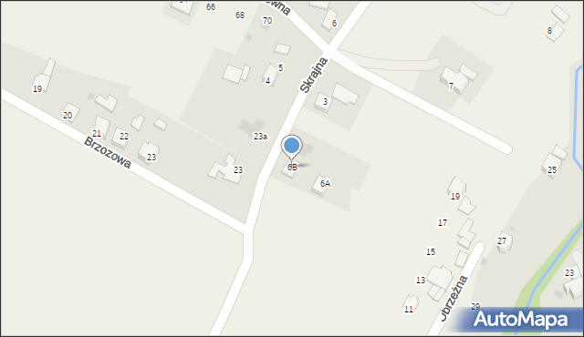 Goleszów, Skrajna, 6B, mapa Goleszów