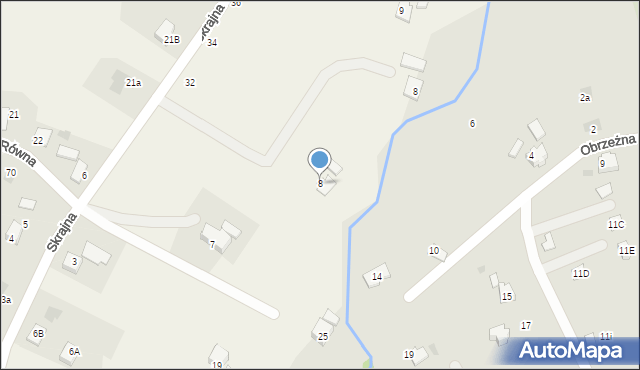 Goleszów, Skrajna, 8, mapa Goleszów