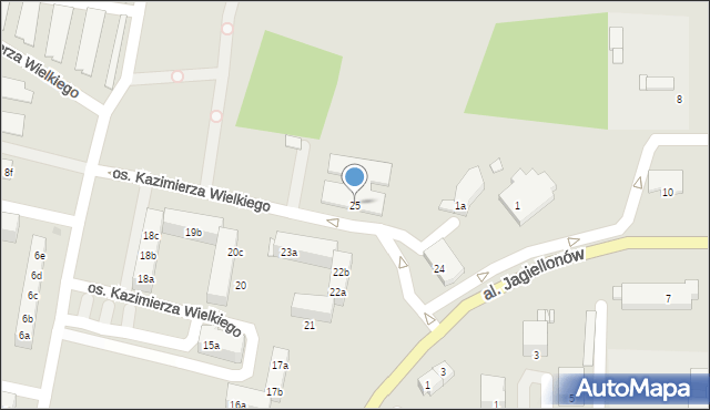 Góra, Skwer Chłopeckiego Stanisława, ks., 25, mapa Góra