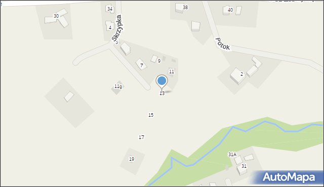 Górki Wielkie, Skrzypka Ludwika, 13, mapa Górki Wielkie