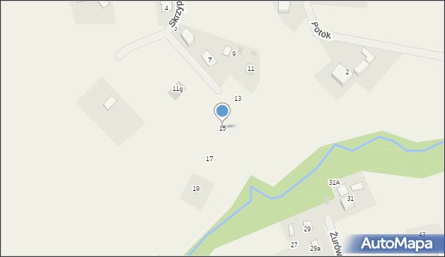 Górki Wielkie, Skrzypka Ludwika, 15, mapa Górki Wielkie