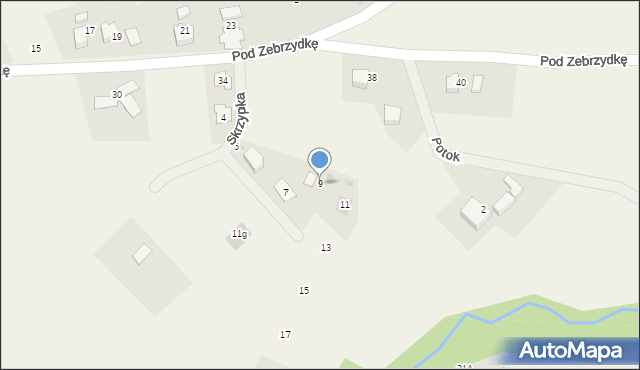 Górki Wielkie, Skrzypka Ludwika, 9, mapa Górki Wielkie