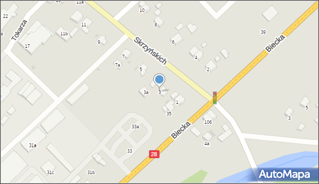 Gorlice, Skrzyńskich, 3, mapa Gorlic