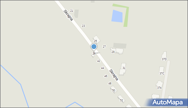 Gorzów Wielkopolski, Skrajna, 26, mapa Gorzów Wielkopolski