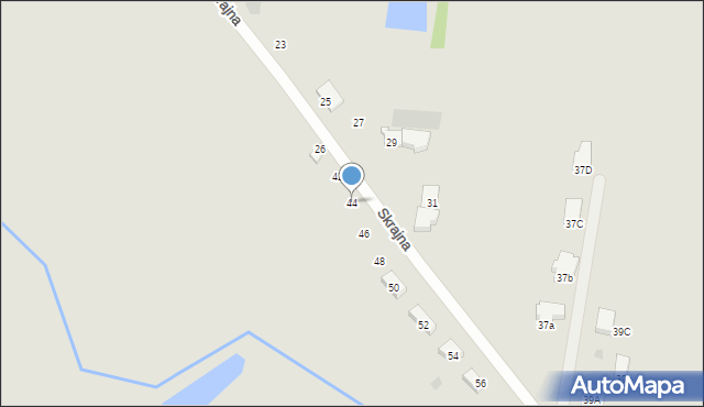 Gorzów Wielkopolski, Skrajna, 44, mapa Gorzów Wielkopolski