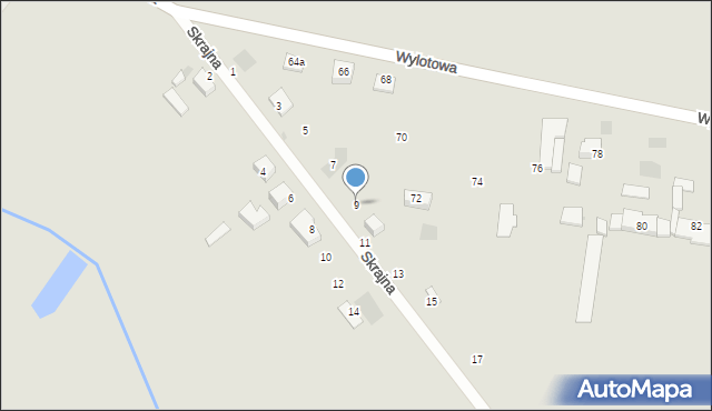 Gorzów Wielkopolski, Skrajna, 9, mapa Gorzów Wielkopolski