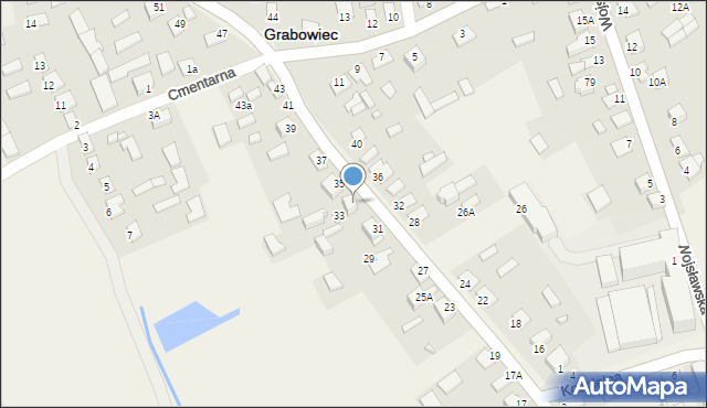 Grabowiec, Skierbieszowska, 33A, mapa Grabowiec