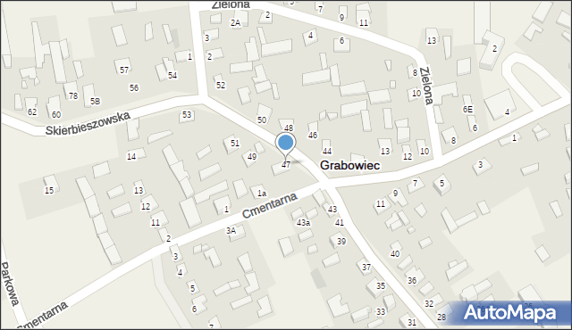 Grabowiec, Skierbieszowska, 47, mapa Grabowiec