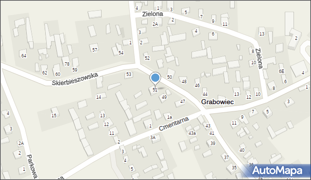 Grabowiec, Skierbieszowska, 51, mapa Grabowiec