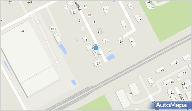 Grodzisk Mazowiecki, Skarbka Henryka, 1, mapa Grodzisk Mazowiecki