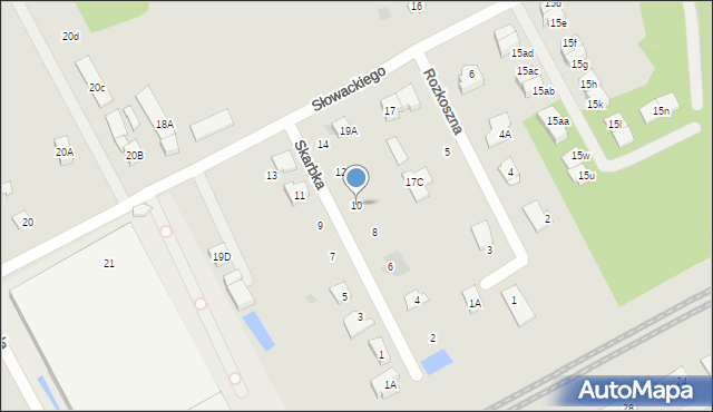 Grodzisk Mazowiecki, Skarbka Henryka, 10, mapa Grodzisk Mazowiecki