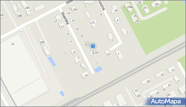 Grodzisk Mazowiecki, Skarbka Henryka, 4, mapa Grodzisk Mazowiecki