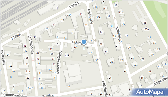 Grodzisk Mazowiecki, Składowa, 1, mapa Grodzisk Mazowiecki