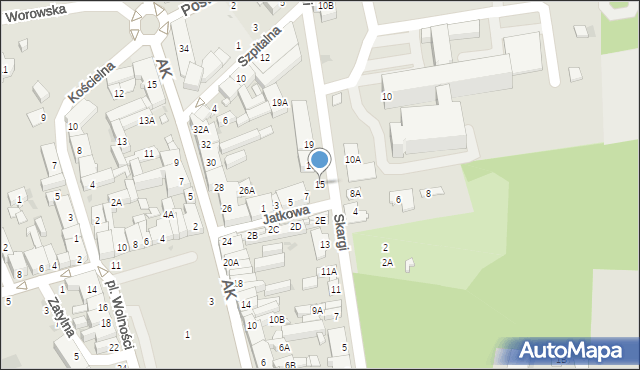 Grójec, Skargi Piotra, ks., 15, mapa Grójec