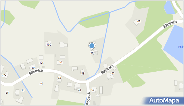 Grojec, Skotnica, 55, mapa Grojec
