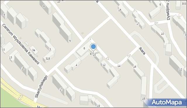 Grudziądz, Skarżyńskiego Stanisława, ppłk. pil., 10, mapa Grudziądza