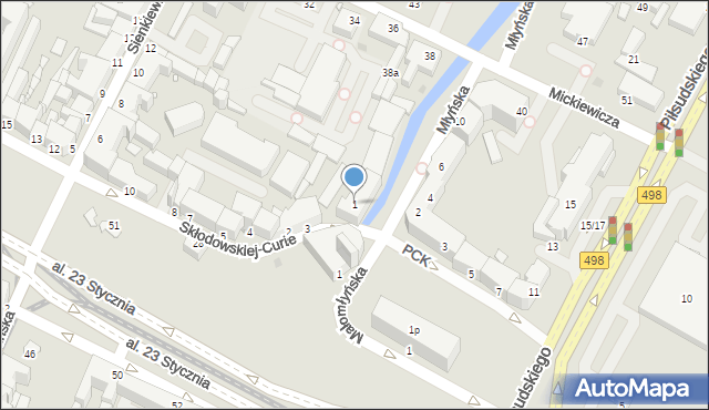 Grudziądz, Skłodowskiej-Curie Marii, 1, mapa Grudziądza