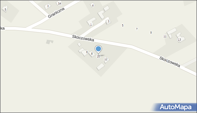 Hażlach, Skoczowska, 10, mapa Hażlach