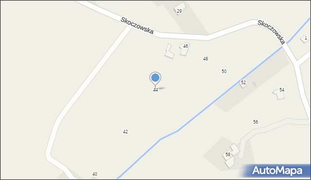 Hażlach, Skoczowska, 44, mapa Hażlach