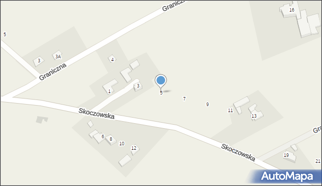 Hażlach, Skoczowska, 5, mapa Hażlach