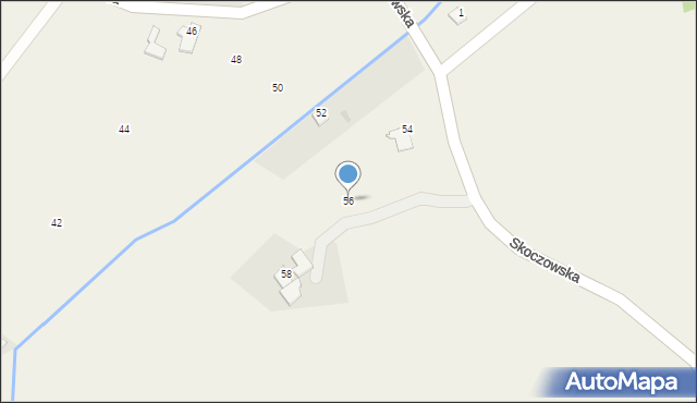 Hażlach, Skoczowska, 56, mapa Hażlach