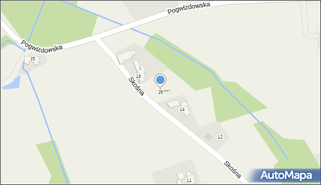 Hażlach, Skośna, 16, mapa Hażlach