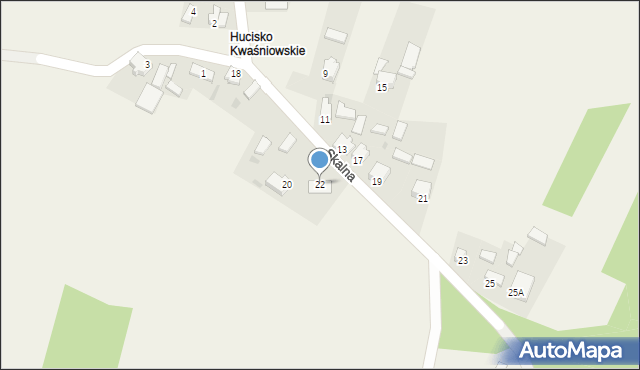 Hucisko, Skalna, 22, mapa Hucisko