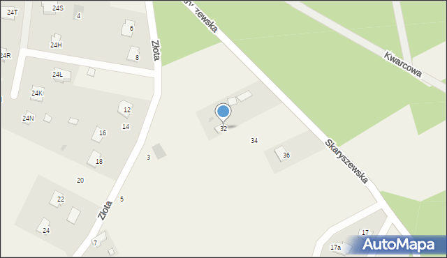 Huta Mazowszańska, Skaryszewska, 32, mapa Huta Mazowszańska