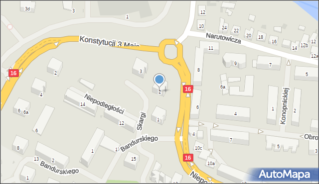 Iława, Skargi Piotra, ks., 2, mapa Iława