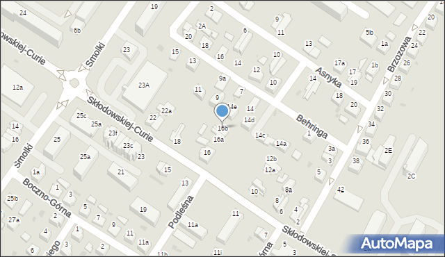 Iława, Skłodowskiej-Curie Marii, 16b, mapa Iława