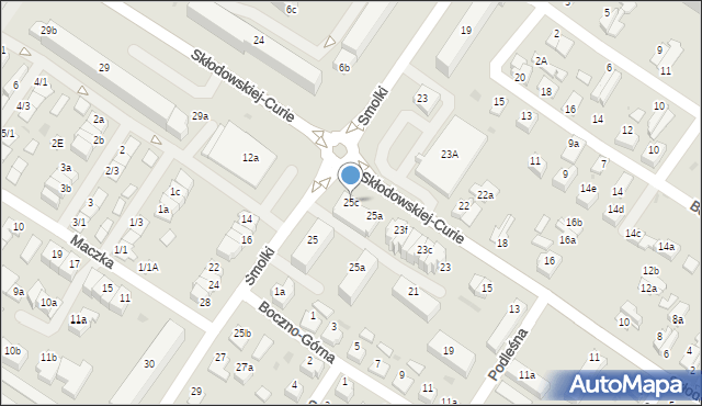 Iława, Skłodowskiej-Curie Marii, 25c, mapa Iława